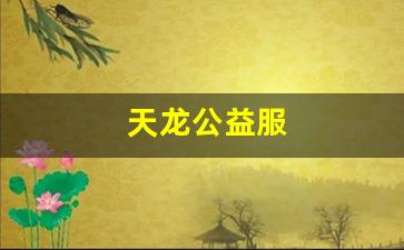 免费天龙发布：天龙公益服