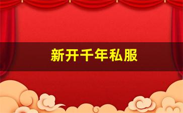 新开千年私服