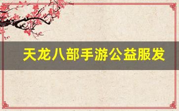 天龙八部手游公益服发布网(天龙八部手游荣耀版礼包兑换码)