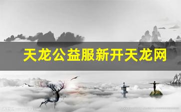天龙公益服新开天龙网站(天龙官方)